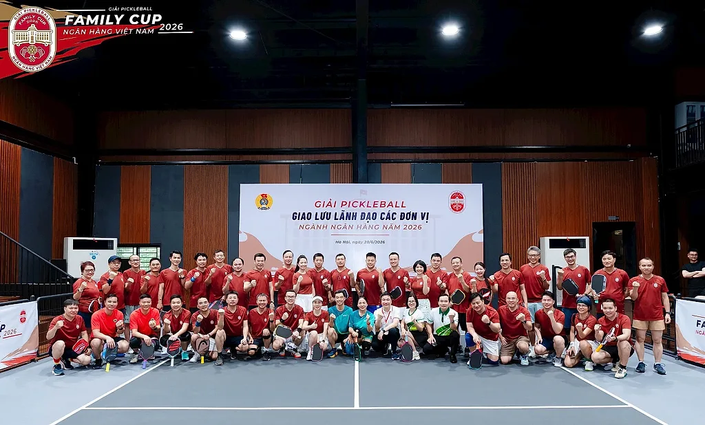 Sôi nổi và thắm tình đoàn kết: Điểm nhấn giao lưu lãnh đạo tại Pickleball Family Cup Ngân hàng Việt Nam 2026