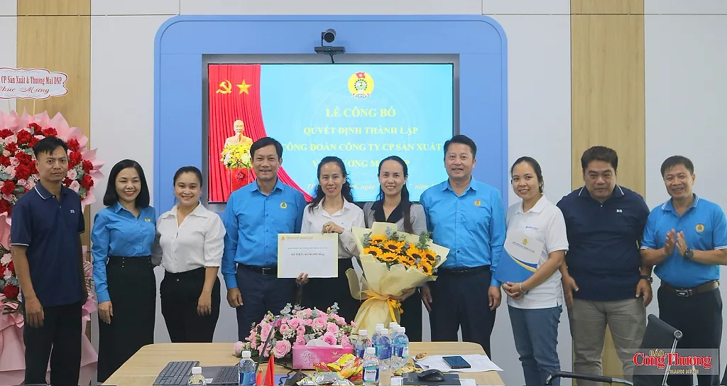 Công đoàn Công Thương Việt Nam thành lập công đoàn cơ sở