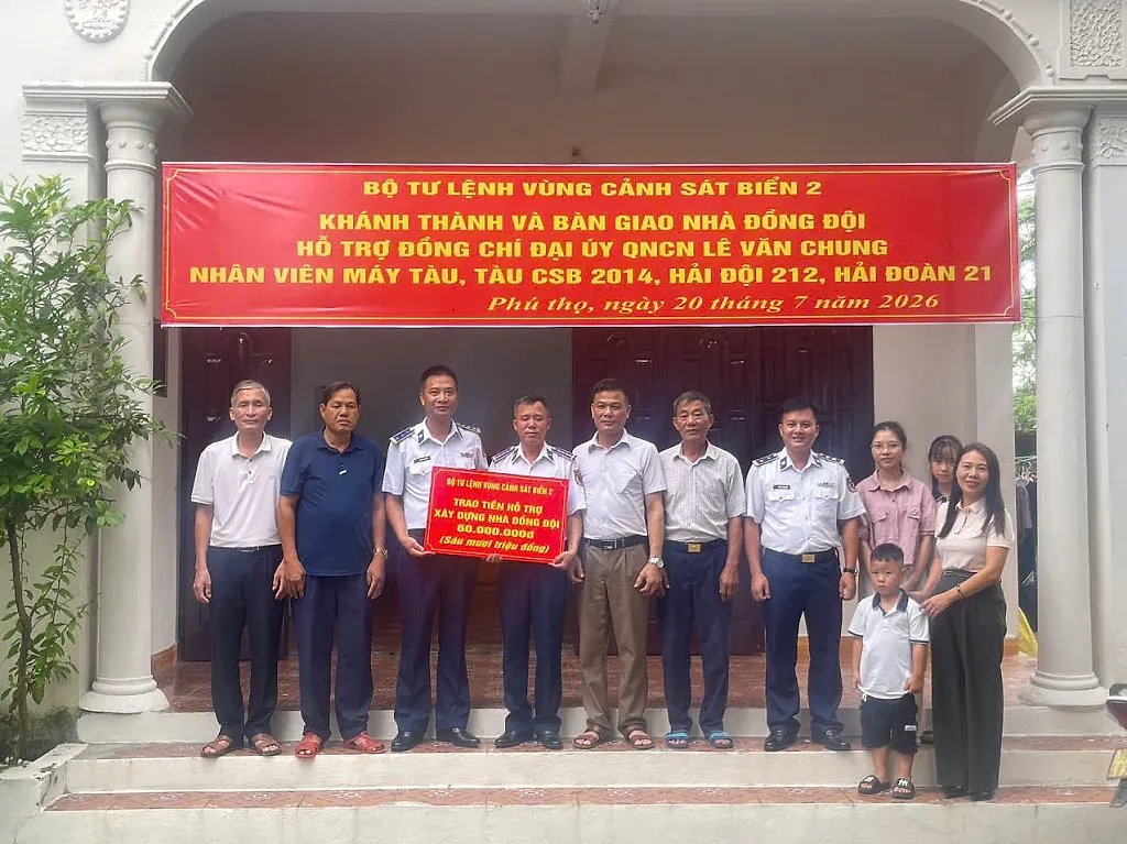 Khánh thành, bàn giao “Nhà đồng đội” tặng quân nhân Cảnh sát biển