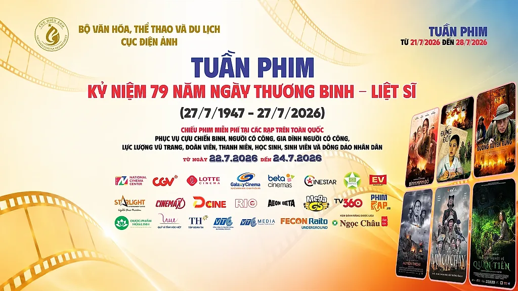 Chi tiết lịch chiếu miễn phí các tác phẩm điện ảnh cách mạng dịp 27/7