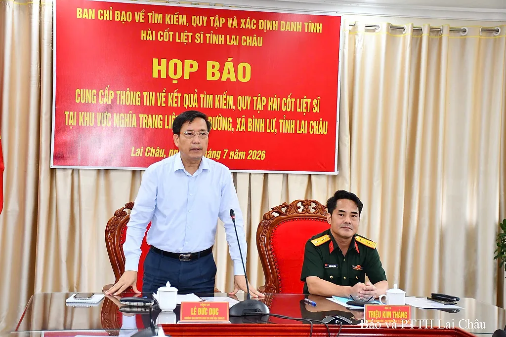 Lai Châu tổ chức họp báo thông tin kết quả tìm kiếm, quy tập hài cốt liệt sĩ