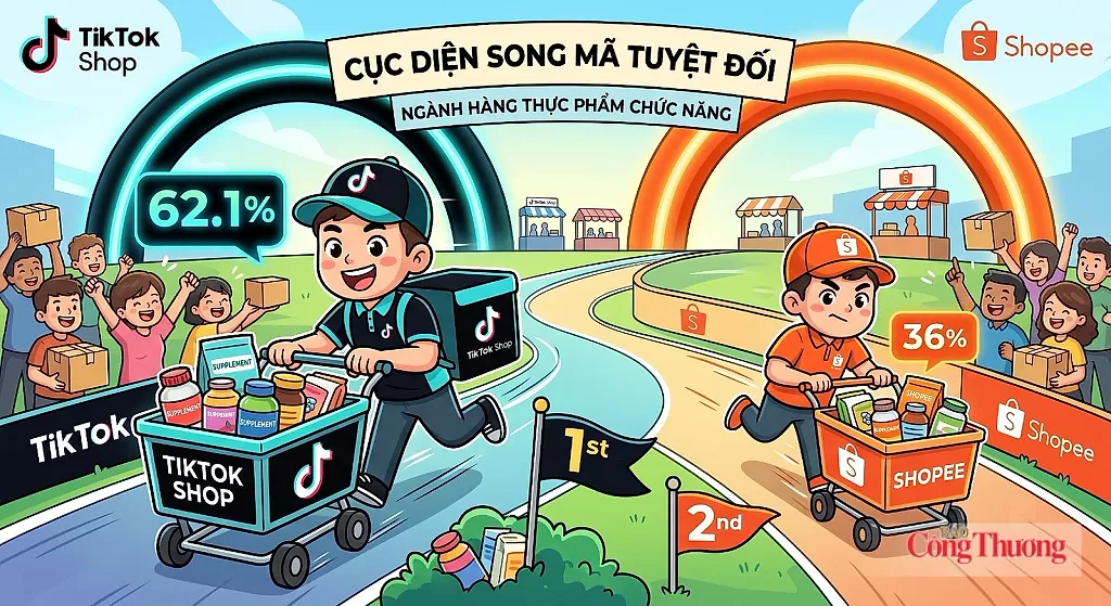 Cuộc đua 'song mã' trên thị trường thực phẩm chức năng trực tuyến