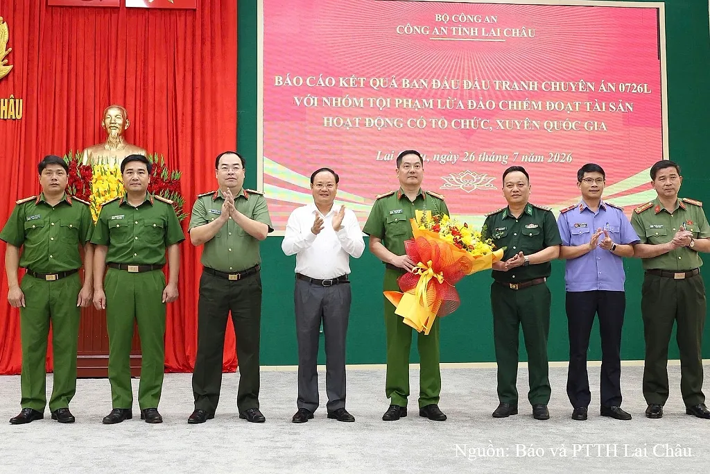 Lai Châu biểu dương lực lượng phá thành công chuyên án lừa đảo xuyên quốc gia