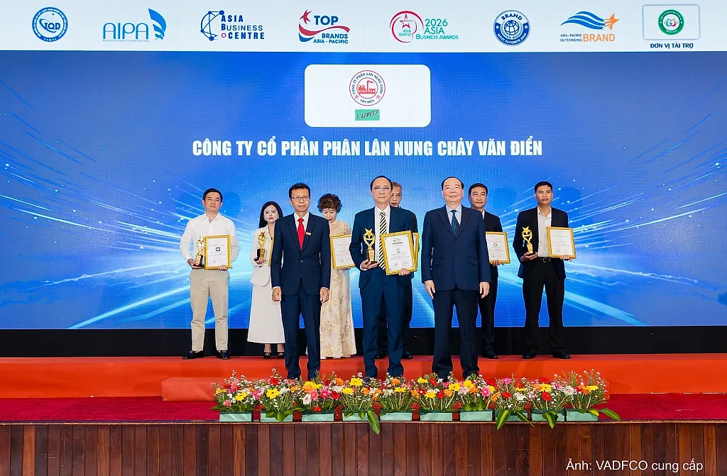 VADFCO: Khẳng định vị thế Top 10 thương hiệu hàng đầu châu Á năm 2026
