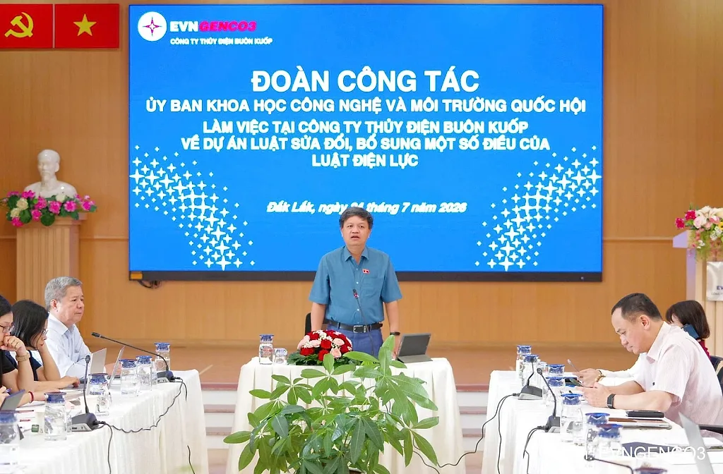 Đoàn công tác của Quốc hội làm việc tại Công ty Thủy điện Buôn Kuốp