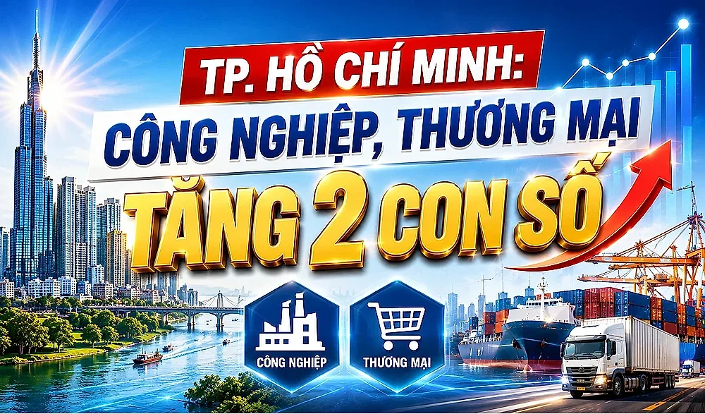 Infographic | TP. Hồ Chí Minh: Công nghiệp, thương mại tăng 2 con số