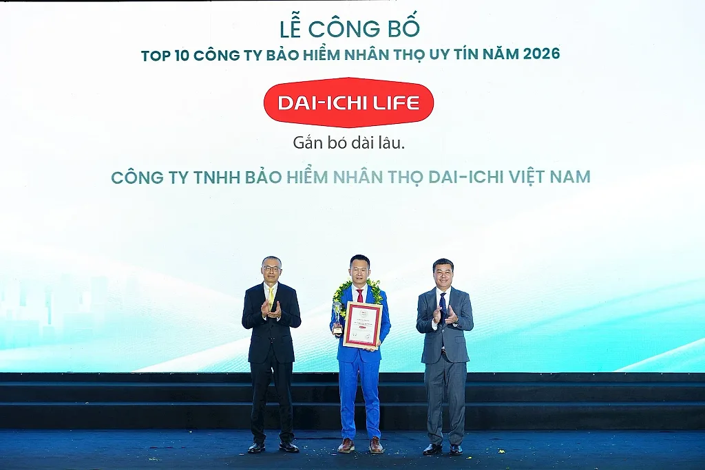 Dai-ichi Life Việt Nam tiếp tục khẳng định vị thế Top 3 Công ty Bảo hiểm Nhân thọ uy tín 2026