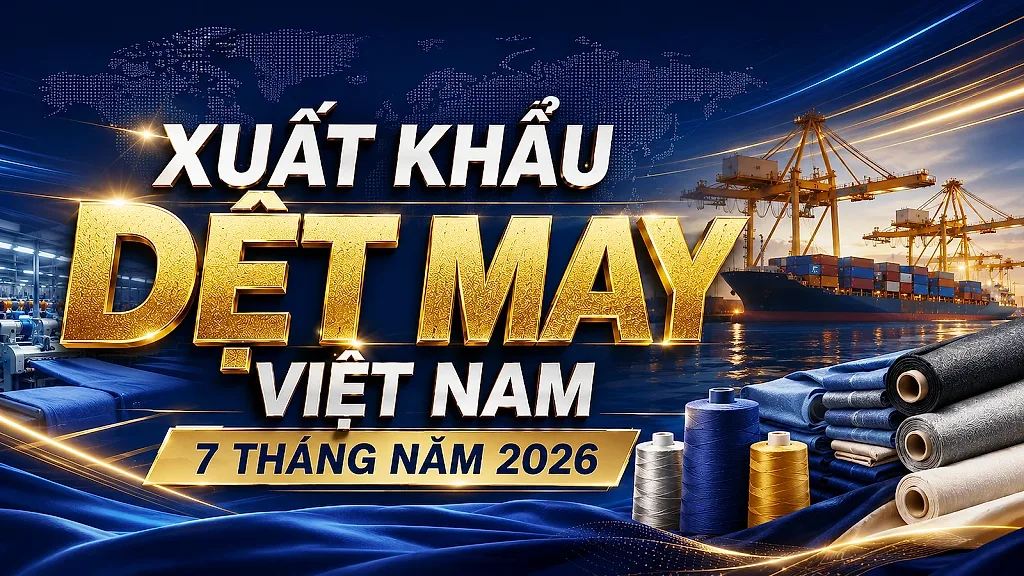 Infographic | Xuất khẩu dệt may Việt Nam 7 tháng năm 2026