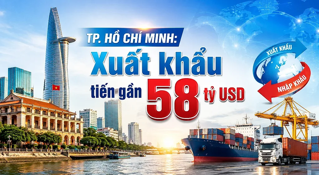 Infographic| TP. Hồ Chí Minh: Xuất khẩu tiến gần 58 tỷ USD