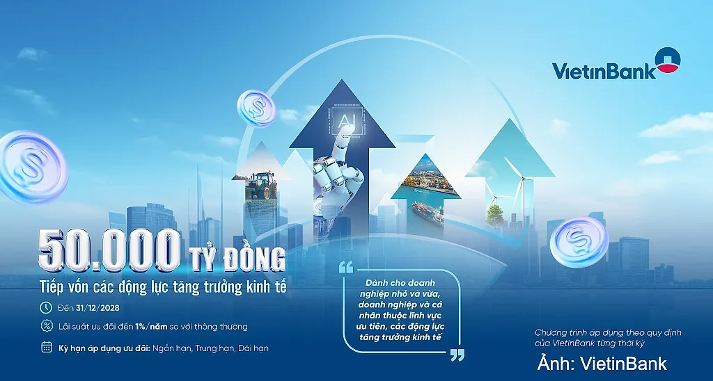 VietinBank dành 50.000 tỷ đồng tín dụng tiếp sức các động lực tăng trưởng kinh tế