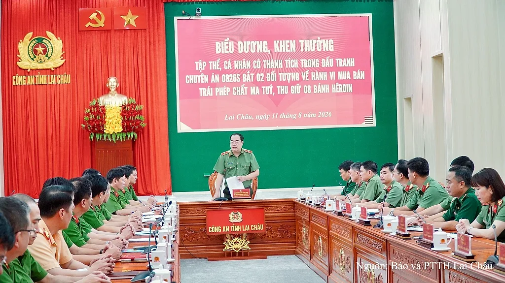 Lai Châu biểu dương các tập thể, cá nhân phá chuyên án ma túy lớn — Công an tỉnh Lai Châu