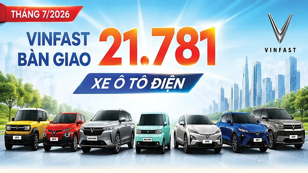 Infographic | Tháng 7/2026: VinFast bàn giao 21.781 xe ô tô điện