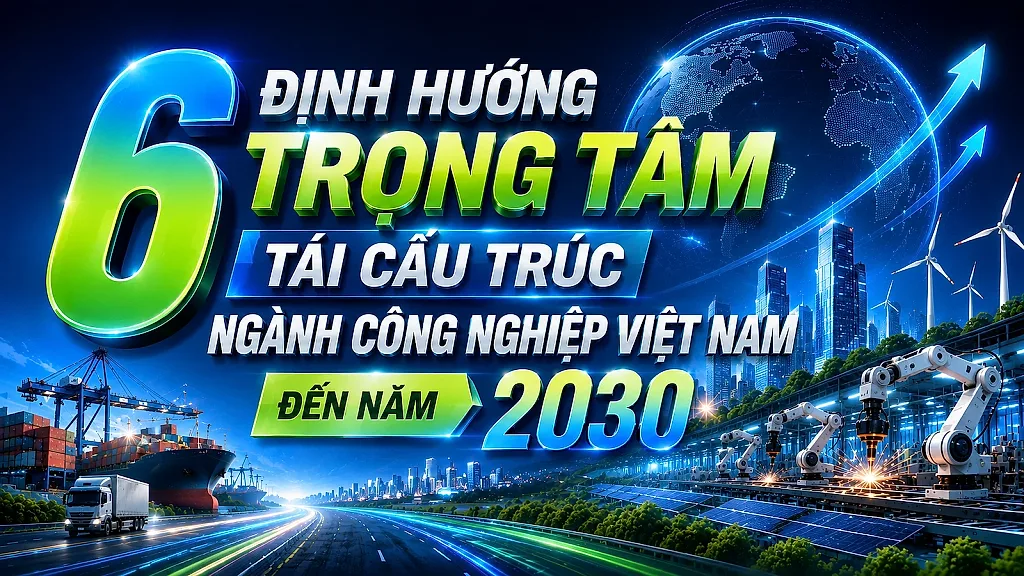 Infographic | 6 định hướng trọng tâm tái cấu trúc ngành công nghiệp VN