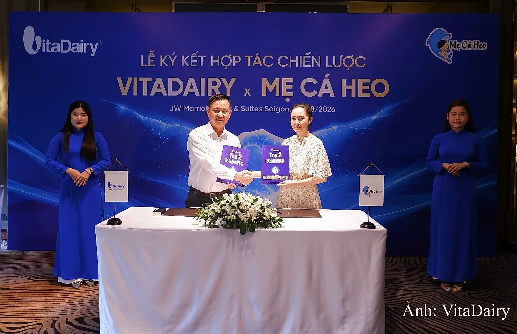 VitaDairy ký kết hợp tác chiến lược với thương hiệu Mẹ&bé - Mẹ Cá Heo