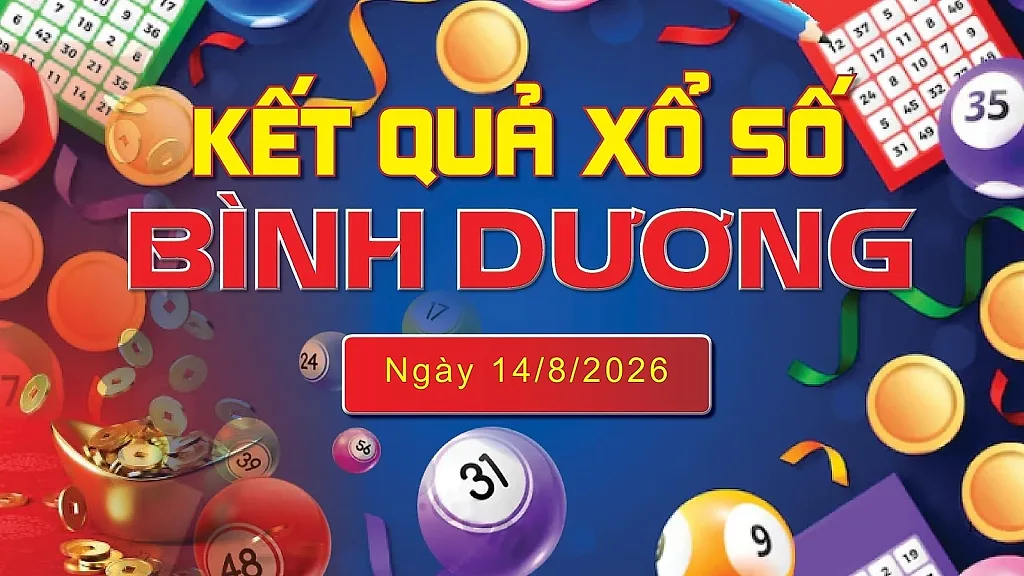 XSBD 14/8, trực tiếp kết quả xổ số Bình Dương hôm nay 14/8/2026