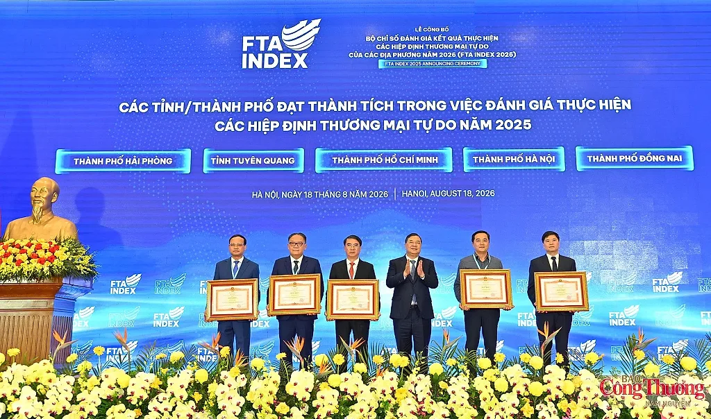 Lễ công bố FTA Index 2025: Tuyên dương nhiều tỉnh, thành xuất sắc