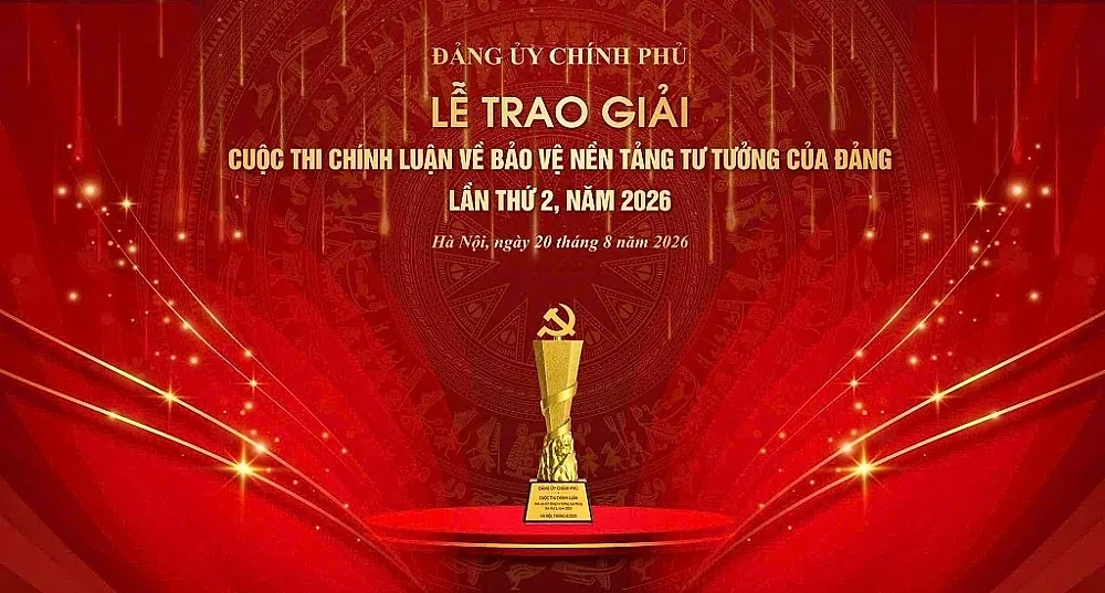 Tối 20/8, trao Giải Cuộc thi chính luận trong Đảng bộ Chính phủ năm 2026