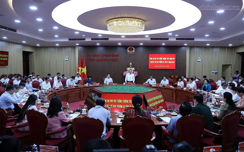 Chính phủ đề nghị Quảng Ngãi phấn đấu đạt mức tăng trưởng cao