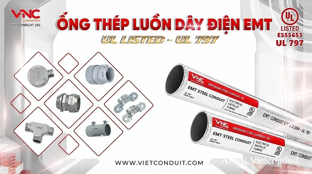 Ống thép luồn dây điện EMT: Giải pháp an toàn cho hạ tầng trọng điểm