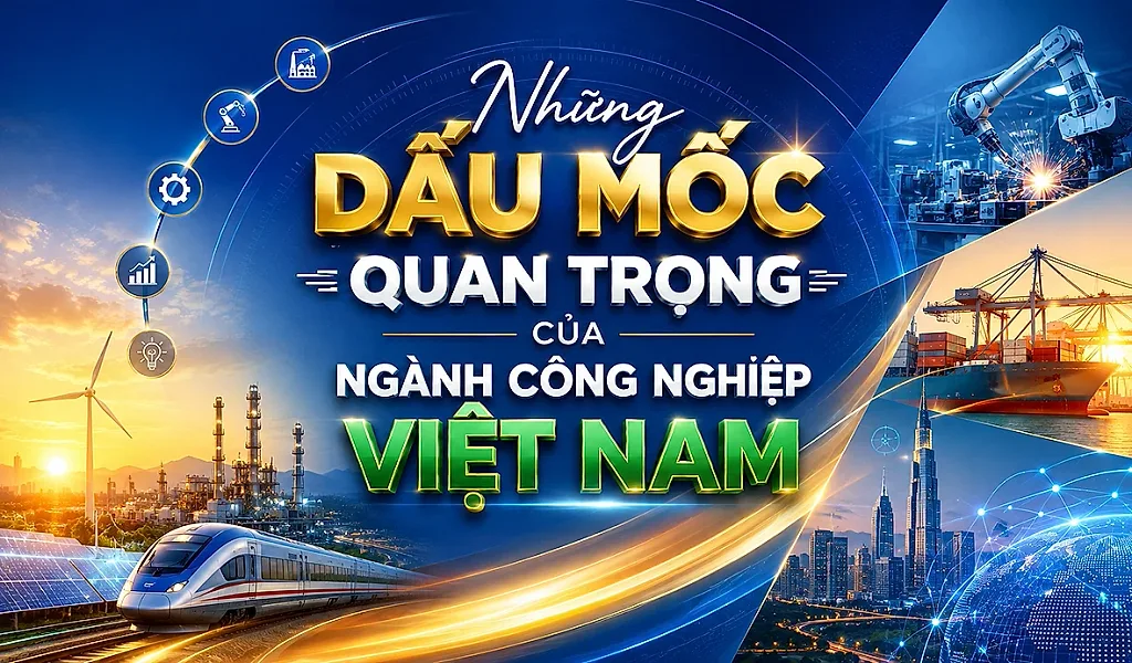 Infographic | Những dấu mốc quan trọng của ngành công nghiệp Việt Nam