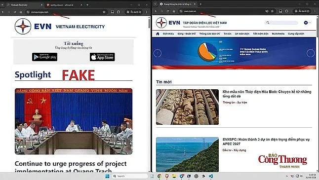 EVNSPC cảnh báo giả mạo EVN, ứng dụng CSKH phát tán mã độc, lừa đảo