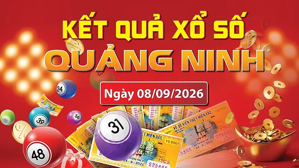 XSQN 8/9, trực tiếp kết quả xổ số Quảng Ninh hôm nay 8/9/2026