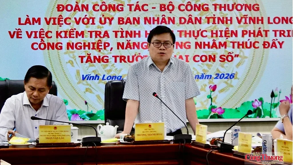 Thứ trưởng Bộ Công Thương Trương Thanh Hoài làm việc với tỉnh Vĩnh Long