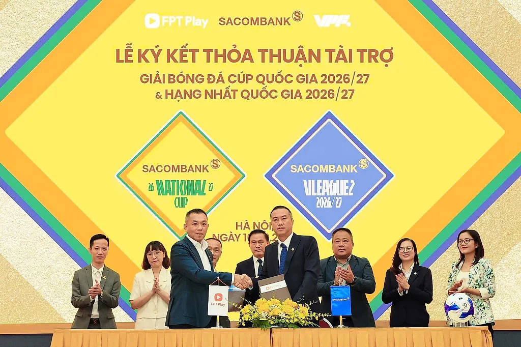 SACOMBANK là nhà tài trợ chính giải Hạng Nhất Quốc gia và Cúp Quốc gia trong mùa giải 2026/27