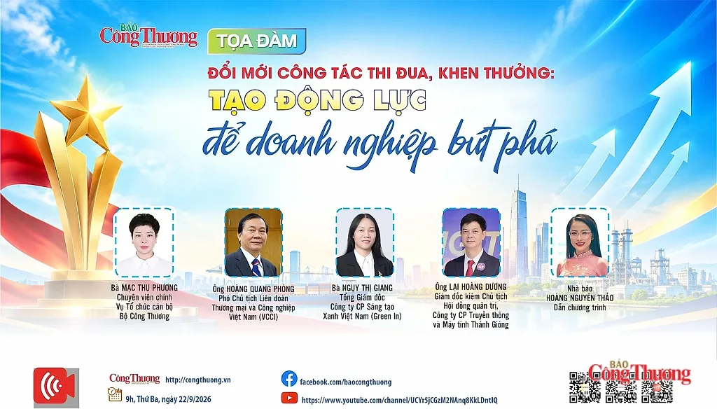 Ngày mai (22/9) diễn ra Tọa đàm ‘Đổi mới thi đua, khen thưởng: Tạo động lực để doanh nghiệp bứt phá’