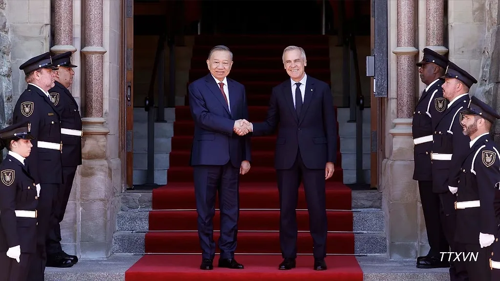 Tổng Bí thư, Chủ tịch nước Tô Lâm hội đàm Thủ tướng Canada Mark Carney