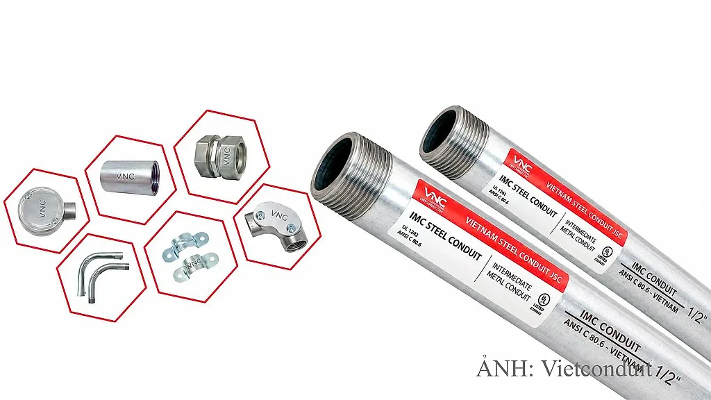 Tiêu chí chọn ống thép luồn dây điện IMC cho từng vị trí công trình