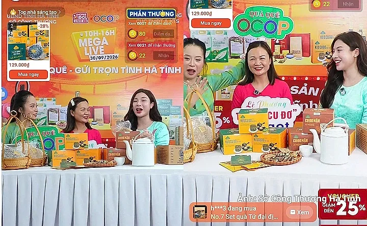 Mega Live đưa đặc sản Hà Tĩnh lên không gian số