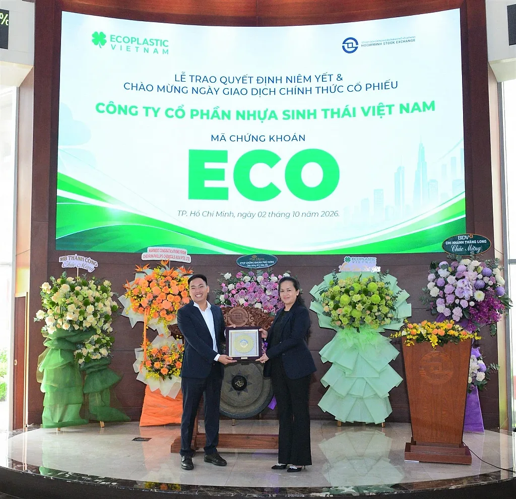 Niêm yết và chính thức giao dịch cổ phiếu ECO của Nhựa Sinh thái Việt Nam