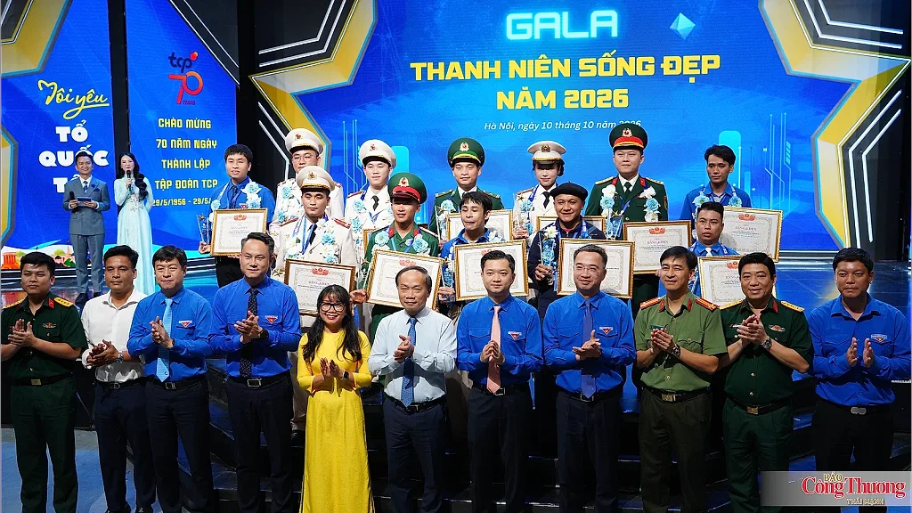 Gala Thanh niên sống đẹp năm 2026: Vinh danh những câu chuyện tử tế lan tỏa cộng đồng
