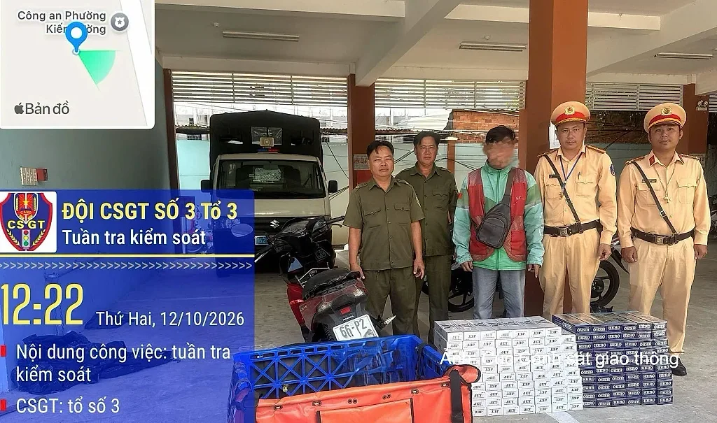 Phát hiện người đàn ông vận chuyển 1.490 bao thuốc lá ngoại nhập lậu