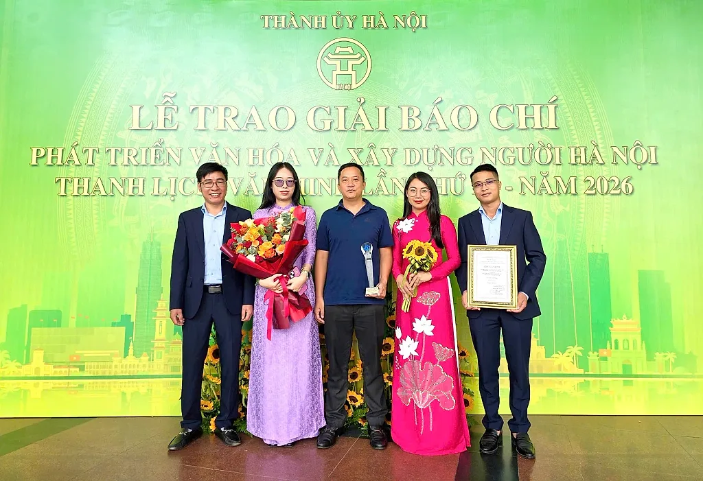 Báo Công Thương đoạt giải C Giải Báo chí về phát triển văn hóa và xây dựng người Hà Nội thanh lịch, văn minh