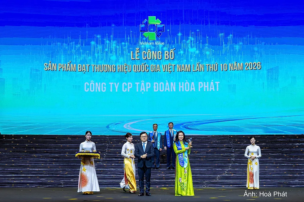 Hòa Phát 8 lần liên tiếp nhận chứng nhận Thương hiệu quốc gia