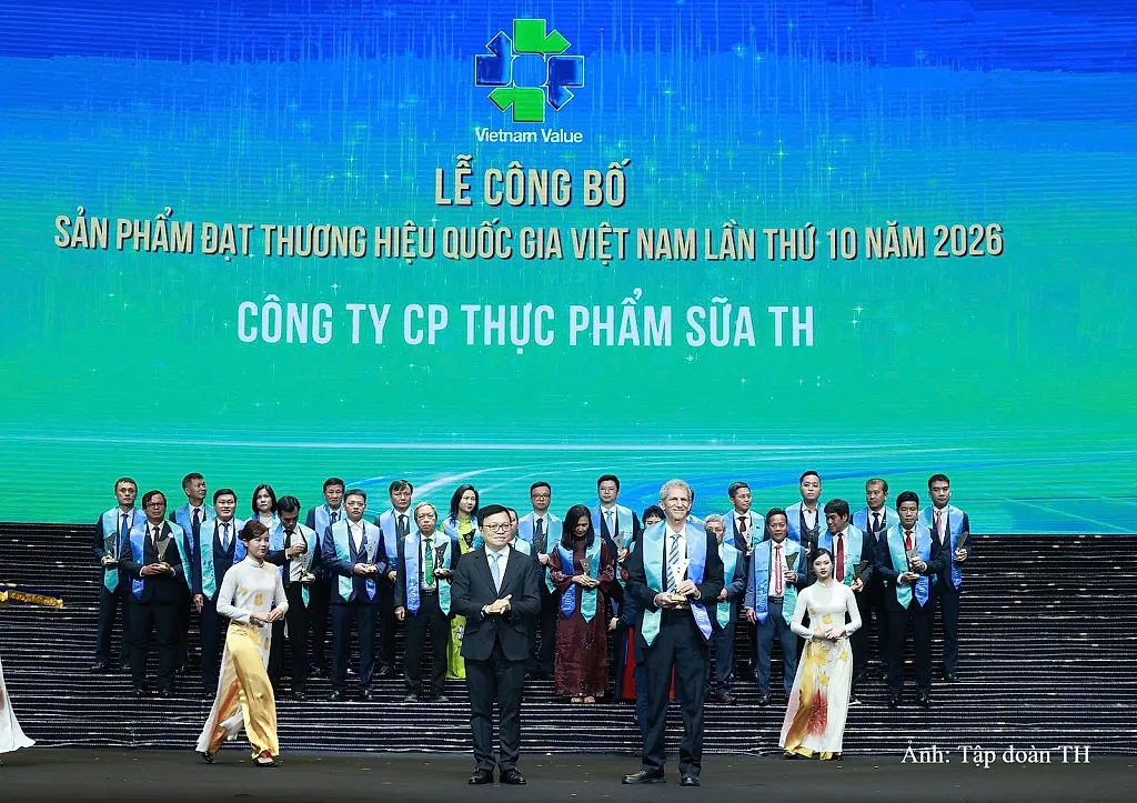 Thương hiệu quốc gia 2026: TH tiếp tục lập kỷ lục có nhiều sản phẩm được vinh danh nhất