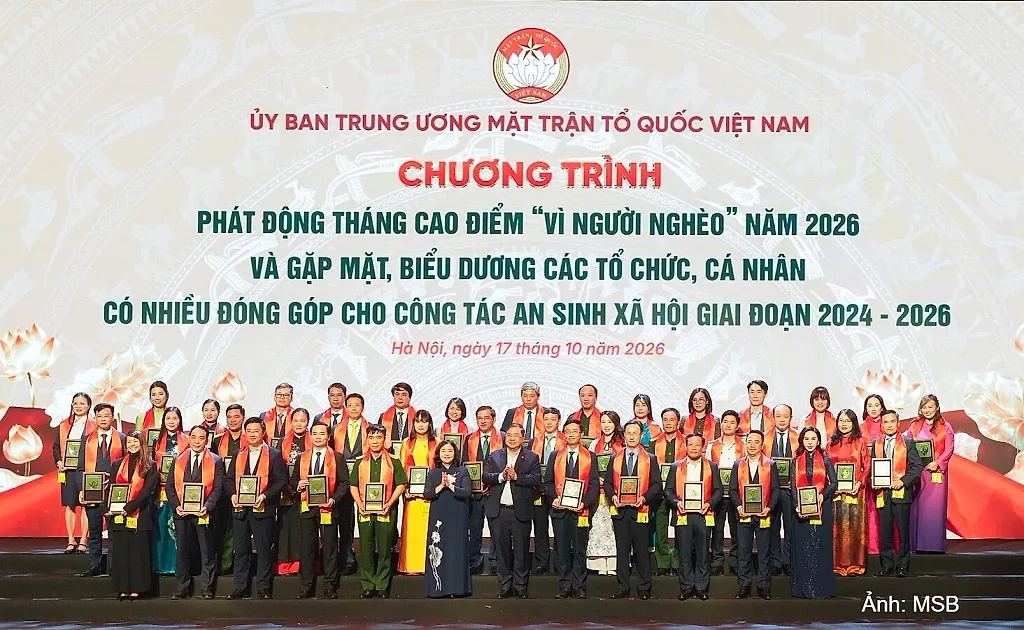 MSB được vinh danh vì những đóng góp tích cực cho công tác an sinh xã hội