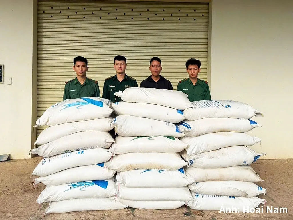 Đồn Biên phòng Cửa khẩu quốc tế Lao Bảo thu giữ hơn 36 tấn đường kính trắng nhập lậu